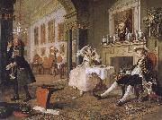 William Hogarth Group painting fashionable marriage Breakfast Sweden oil painting artist